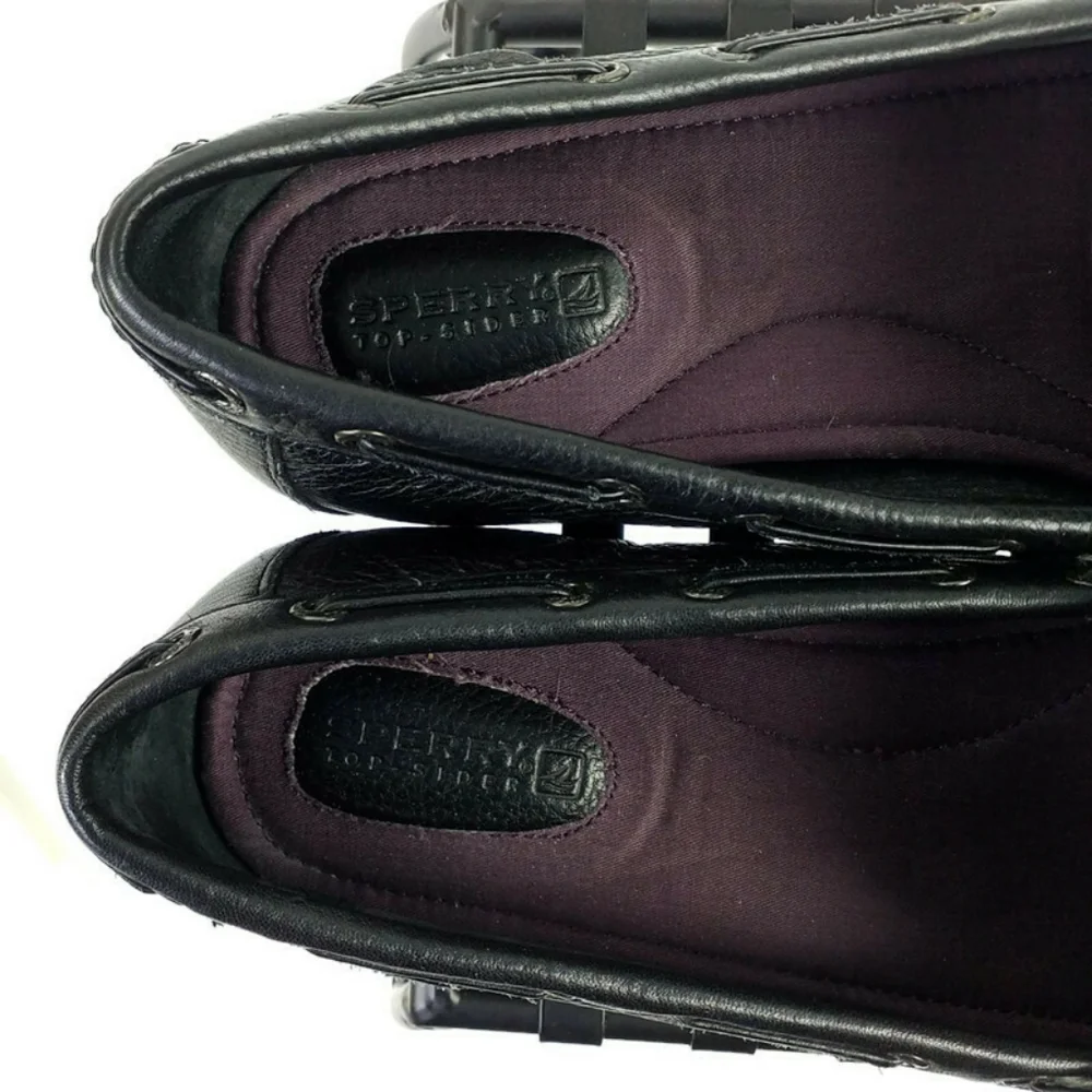 Sperry 9774852 Slip-On Leather Dress Loafer Womens Black 9.5M